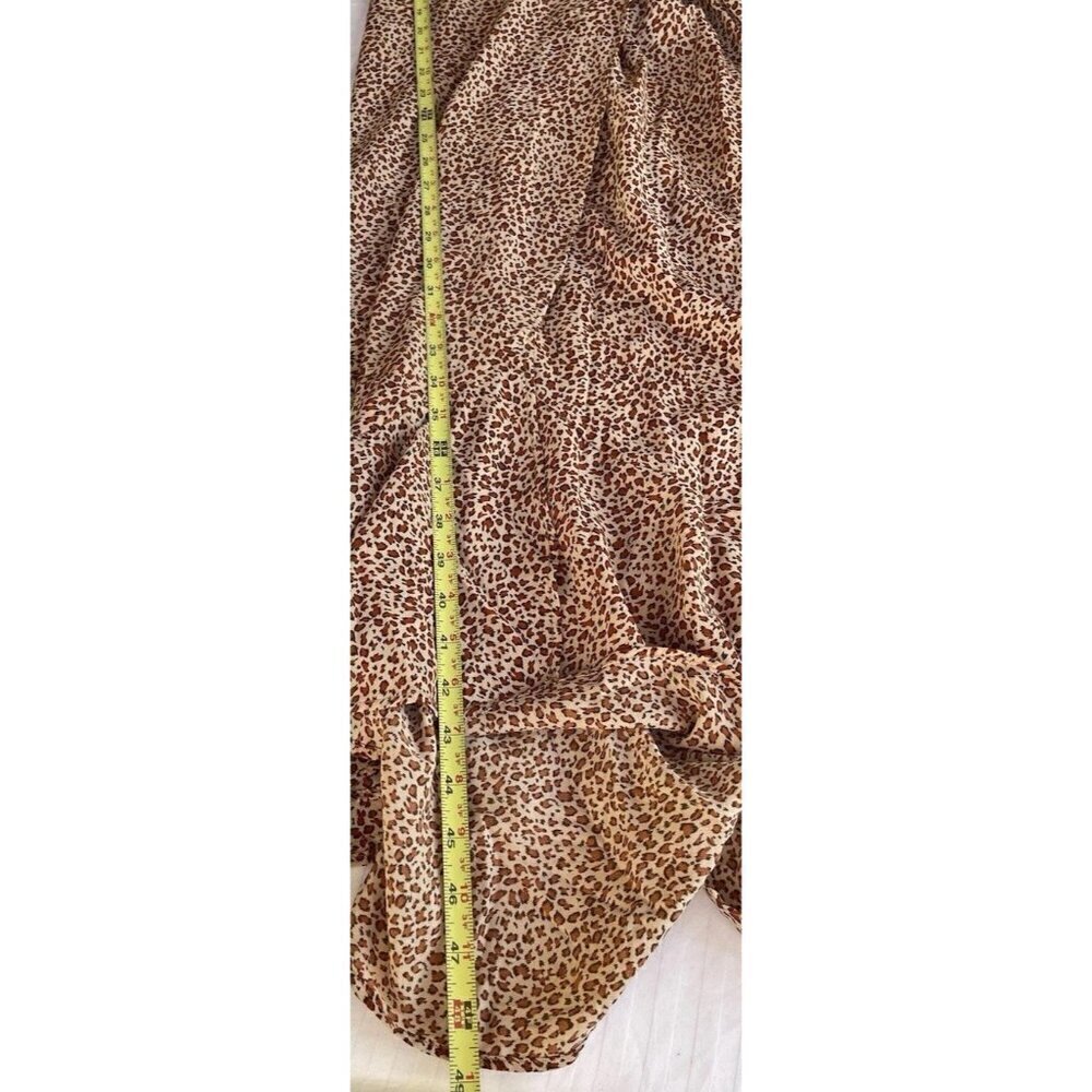 Pretty Garden Long Sleeve Boho Leopard Print Maxi Dress Women’s Sz M Ruffle Hem - Picture 5 of 13